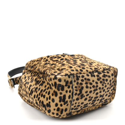 Saint Laurent Pony Hair Calfskin Leopard Print Small Le 5 A 7 Soft Hobo 5 of 11