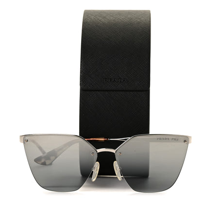 Prada Polarized Cat Eye Sunglasses SPR 68T Silver 8 of 8