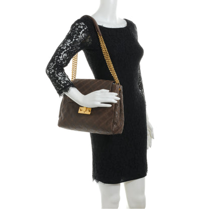 Marc Jacobs Leather Baroque XL Single Flap Brown 2 of 9