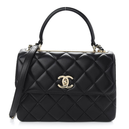 Chanel Lambskin Quilted Small Trendy CC Dual Handle Flap Bag Black 1 of 8
