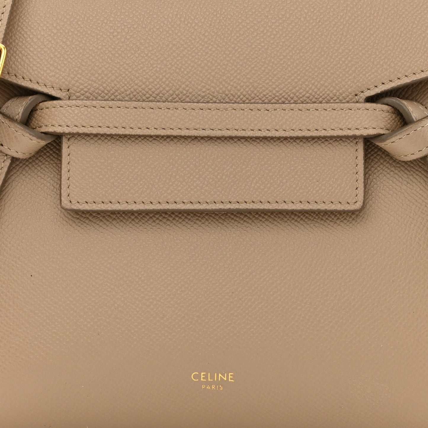 Grained Calfskin Nano Belt Bag Light Taupe