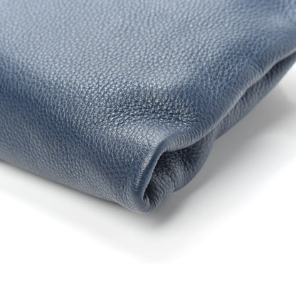 Prada Vitello Daino Zippered Shoulder Bag Blue 9 of 9