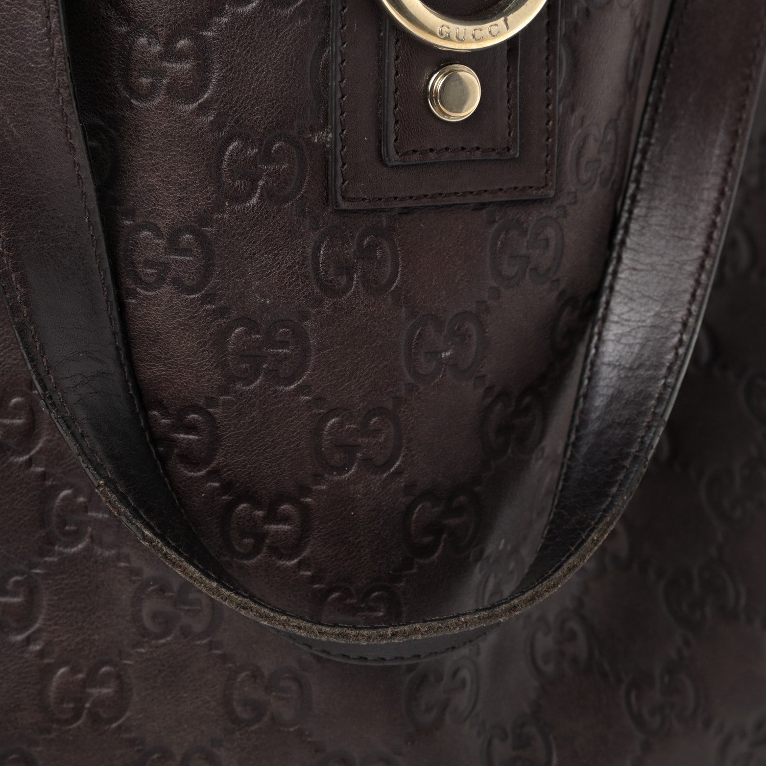 Gucci Guccissima Large Abbey Tote Dark Brown 13 of 13