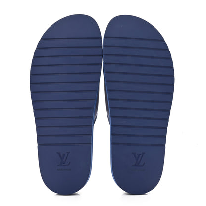 Louis Vuitton Monogram Mens Miami Mules 8.5 Navy Blue 6 of 9