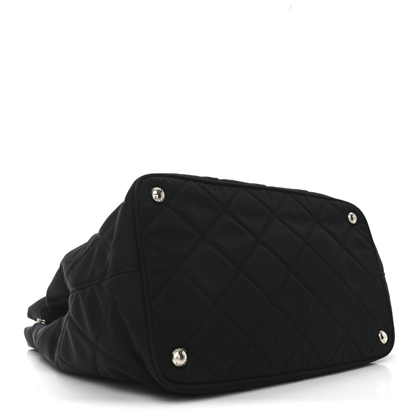 Nylon Tessuto Impuntu Quilted Tote Black