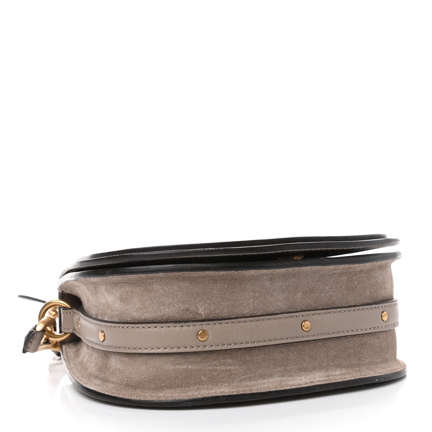 Chloe Calfskin Suede Small Nile Bracelet Bag Motty Grey 3 of 4