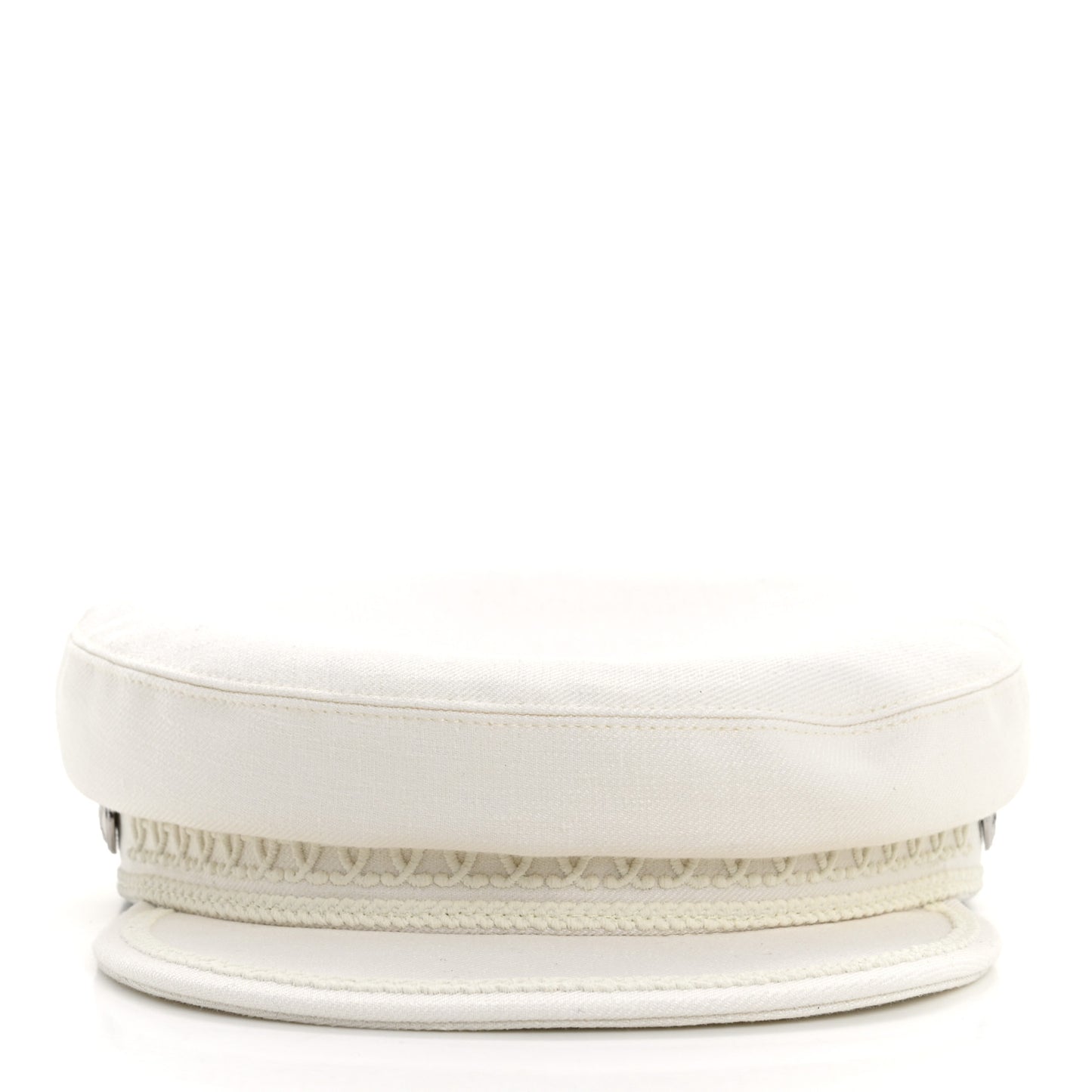 Double Linen Twill Cabourg Cap 58 White