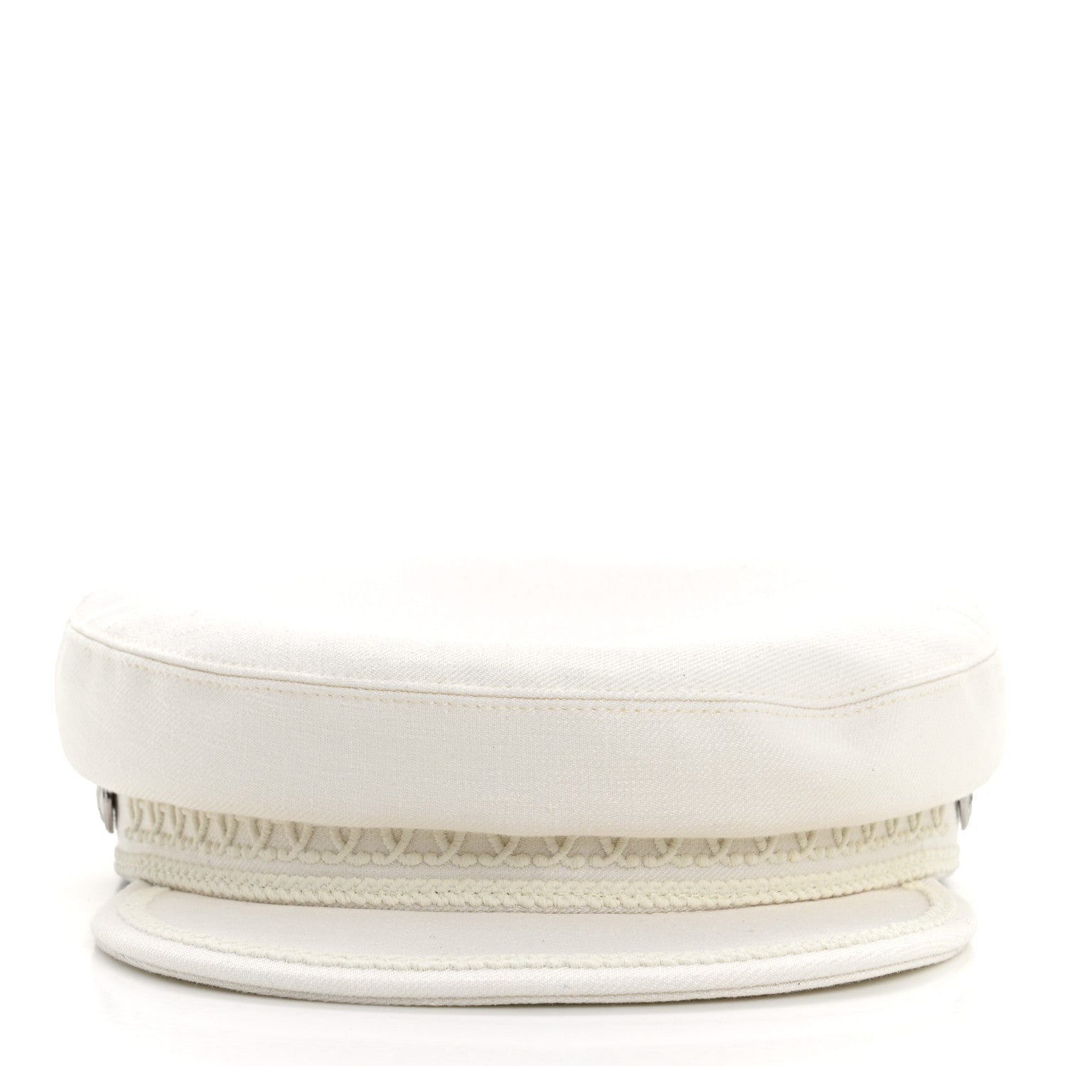 Hermes Double Linen Twill Cabourg Cap 58 White 6 of 8