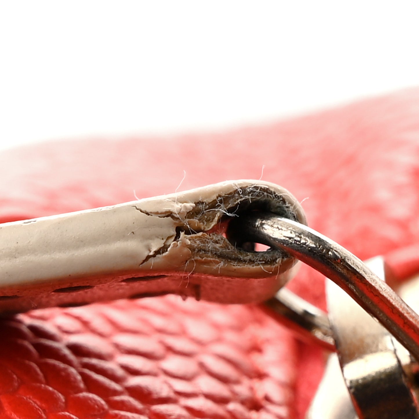 Caviar Quilted Round Filigree Crossbody Blue White Red