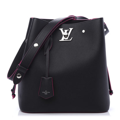 Louis Vuitton Calfskin Lockme Bucket Black 1 of 11