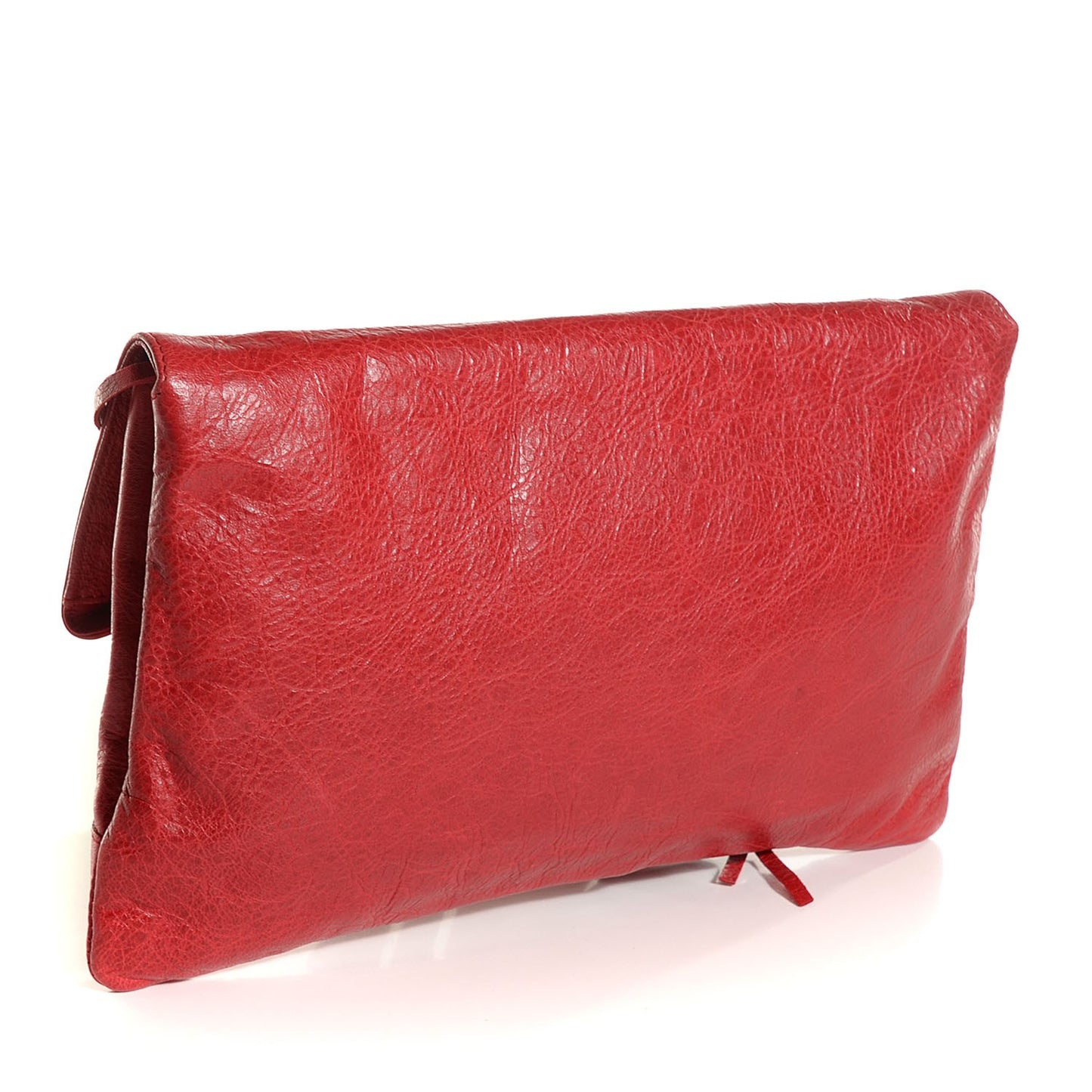 Agneau Classic Hardware Envelope Clutch Rouge Coquelicot