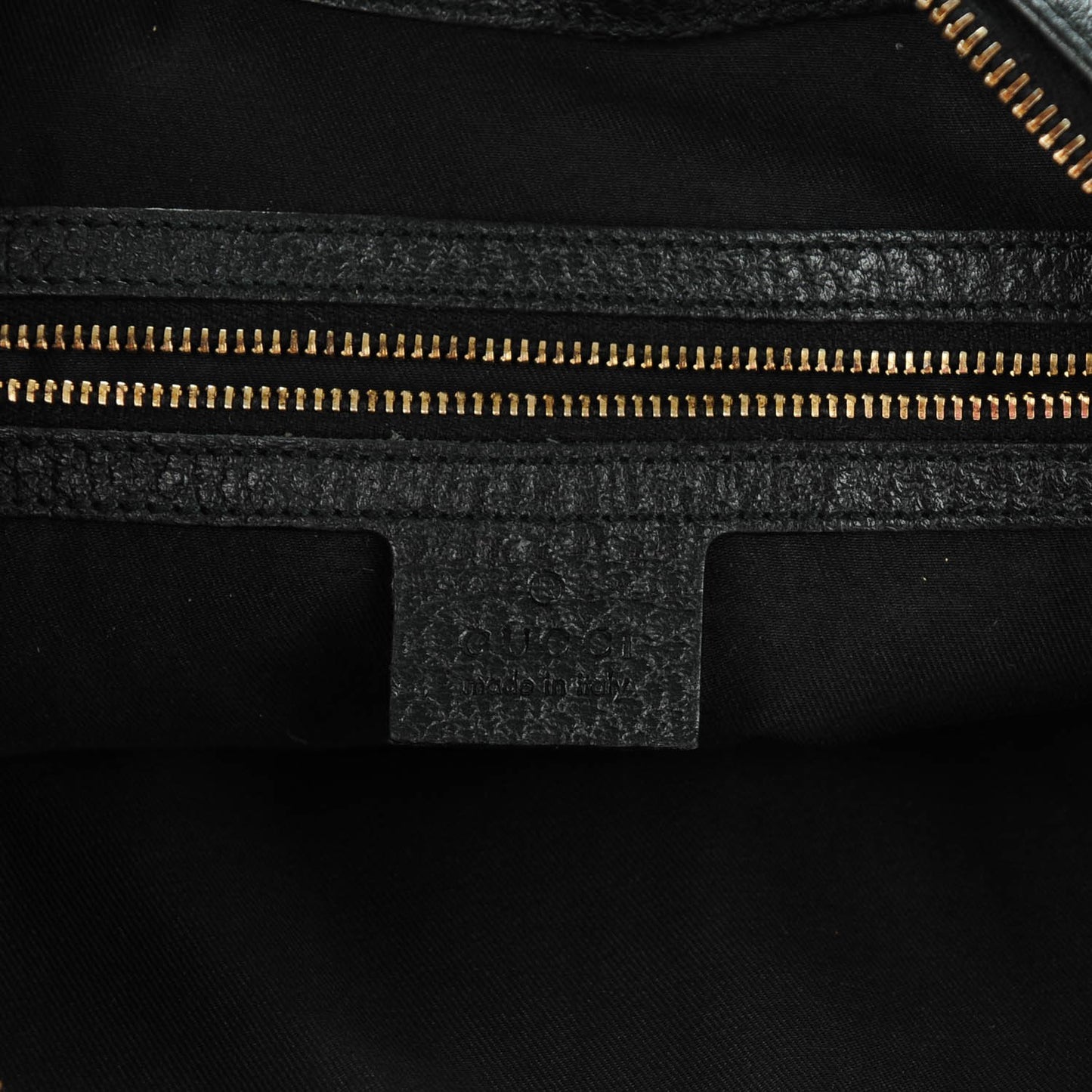 Pebbled Calfskin Web Bamboo Ring Hobo Black