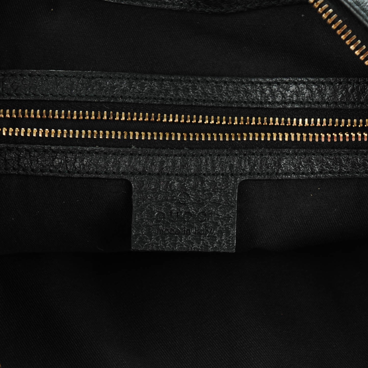 Gucci Pebbled Calfskin Web Bamboo Ring Hobo Black 6 of 7