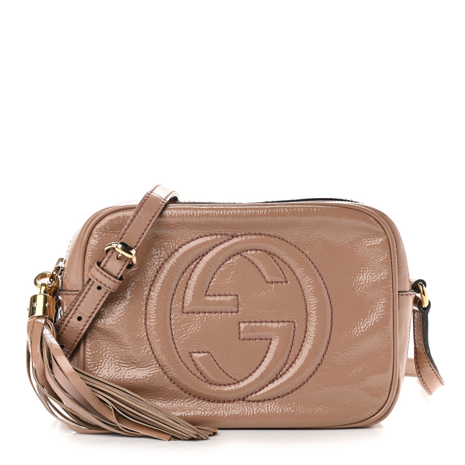 Gucci Vernice Naplack Small Soho Disco Bag Dark Cipria 1 of 11