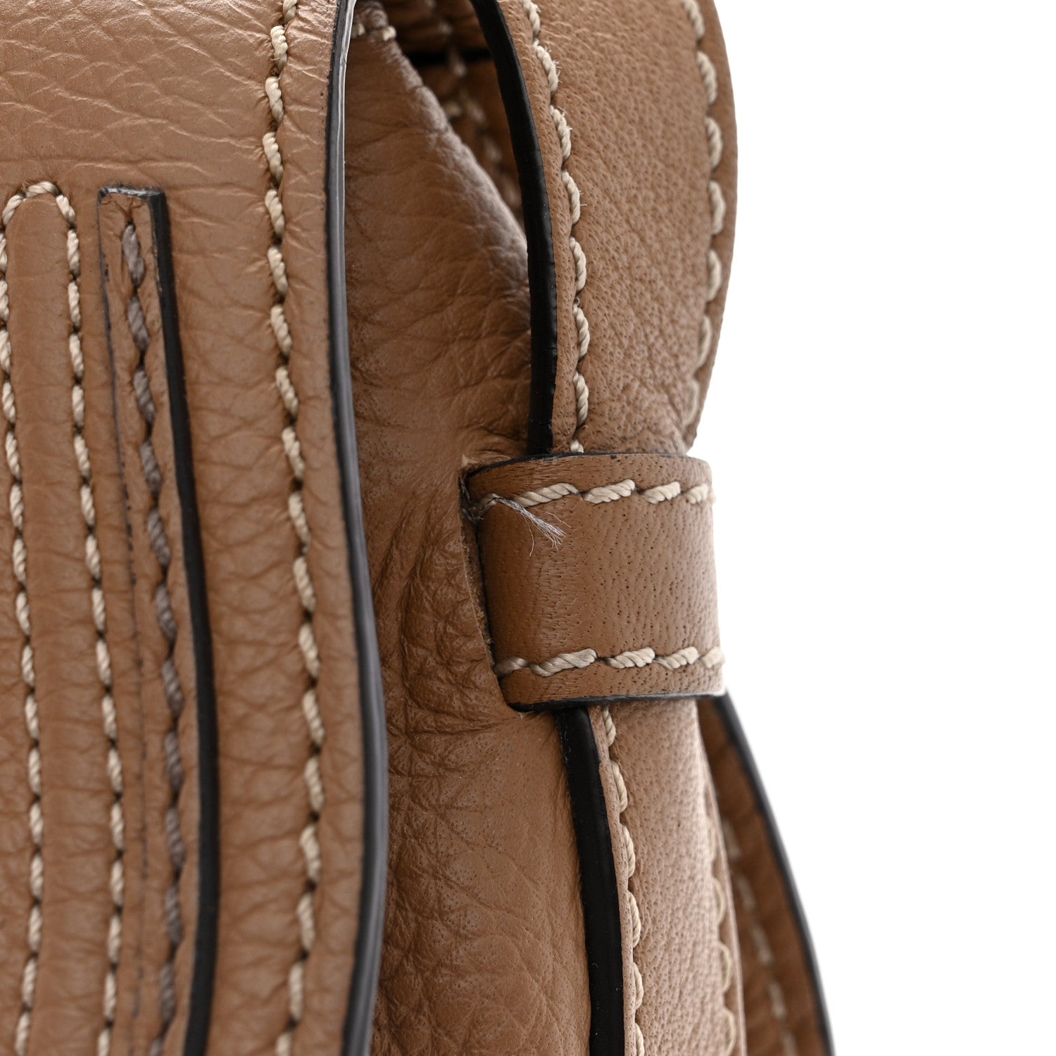 Chloe Grained Calfskin Small Marcie Saddle Bag Nut 13 of 15