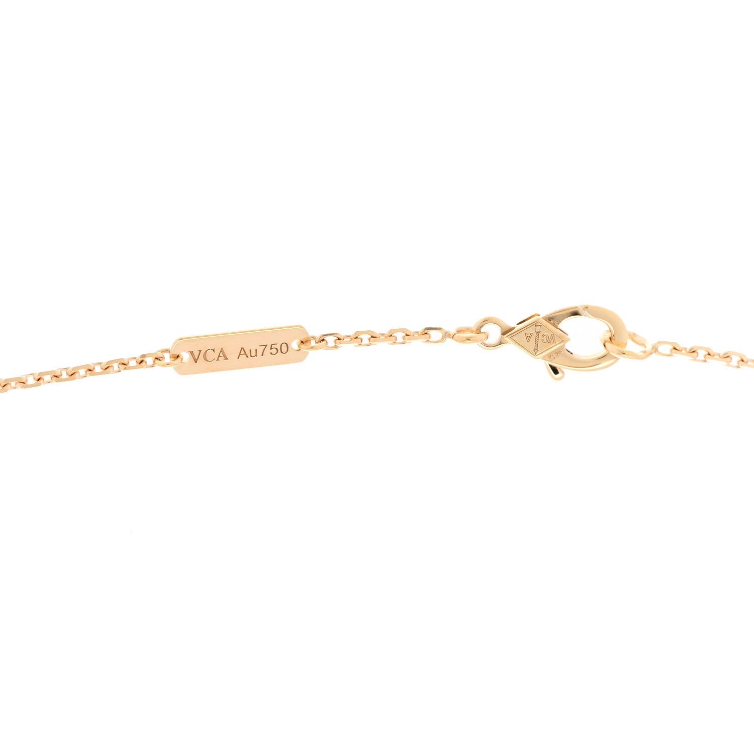 Van Cleef & Arpels 18K Yellow Gold Blue Sevres Porcelain Magic Alhambra Vendome Necklace 5 of 5