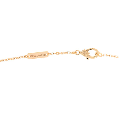 Van Cleef & Arpels 18K Yellow Gold Blue Sevres Porcelain Magic Alhambra Vendome Necklace 5 of 5