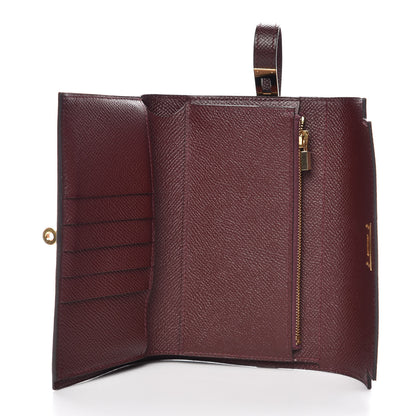 Hermes Epsom Medium Kelly Wallet Bordeaux 5 of 8