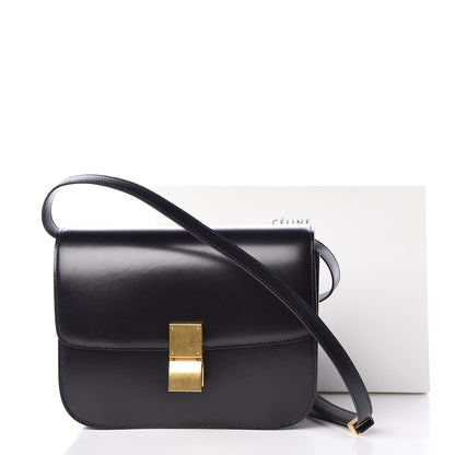 Celine Box Calfskin Medium Classic Box Flap Bag Black 11 of 11