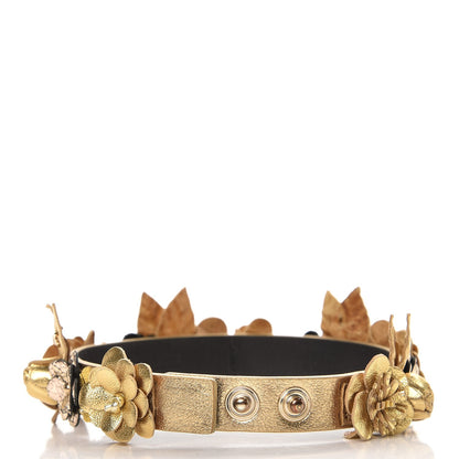 Chanel Metallic Lambskin CC Choker Necklace Gold 3 of 7
