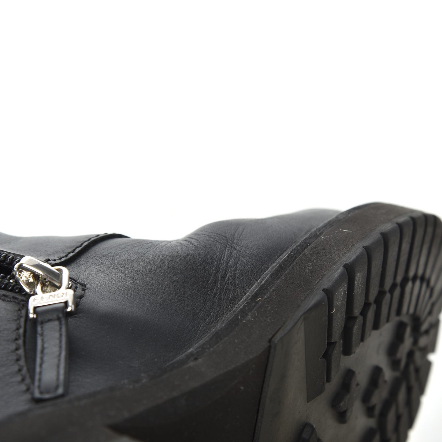 Calfskin Combat Boots 36.5 Black