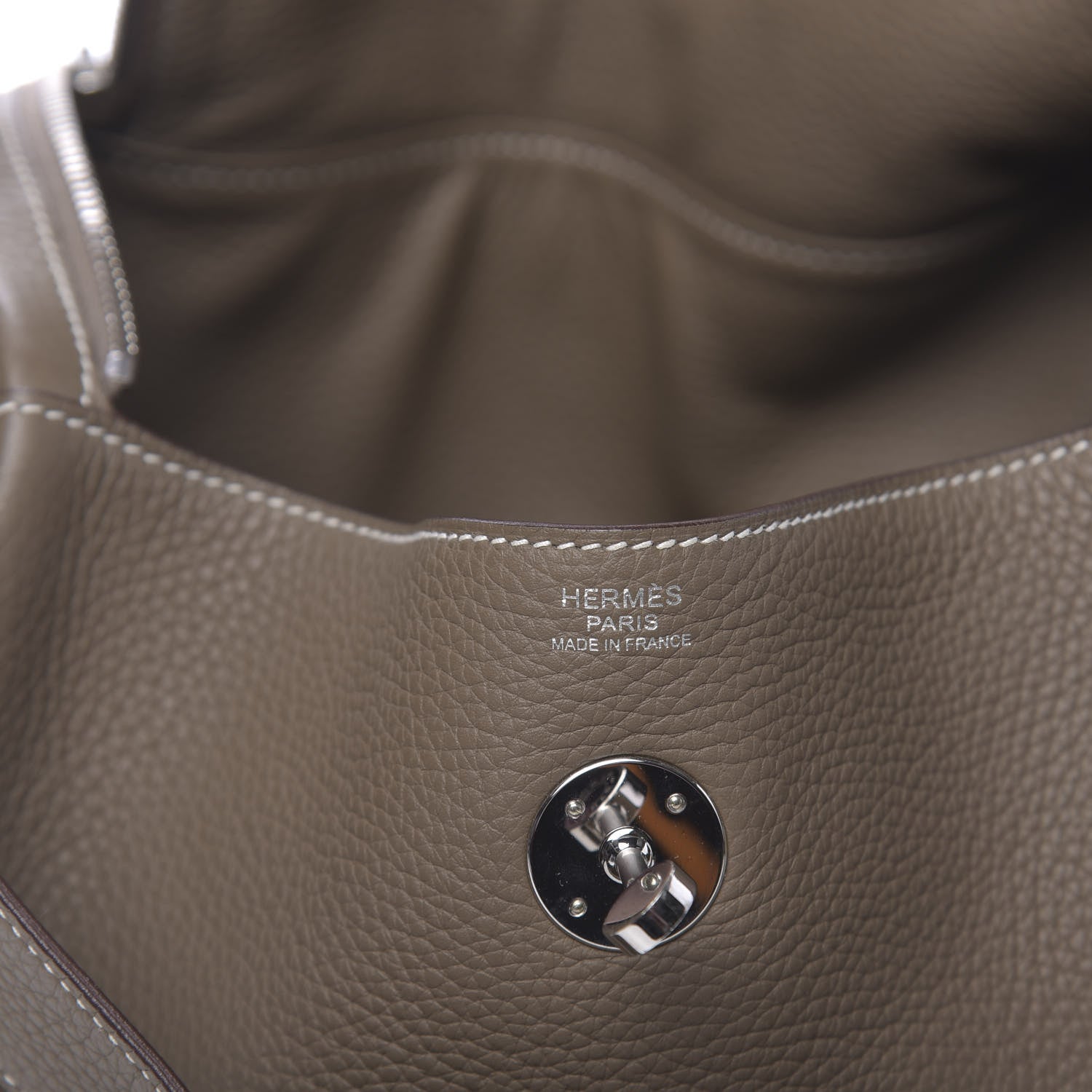 Hermes Taurillon Clemence Lindy 30 Etoupe 6 of 11