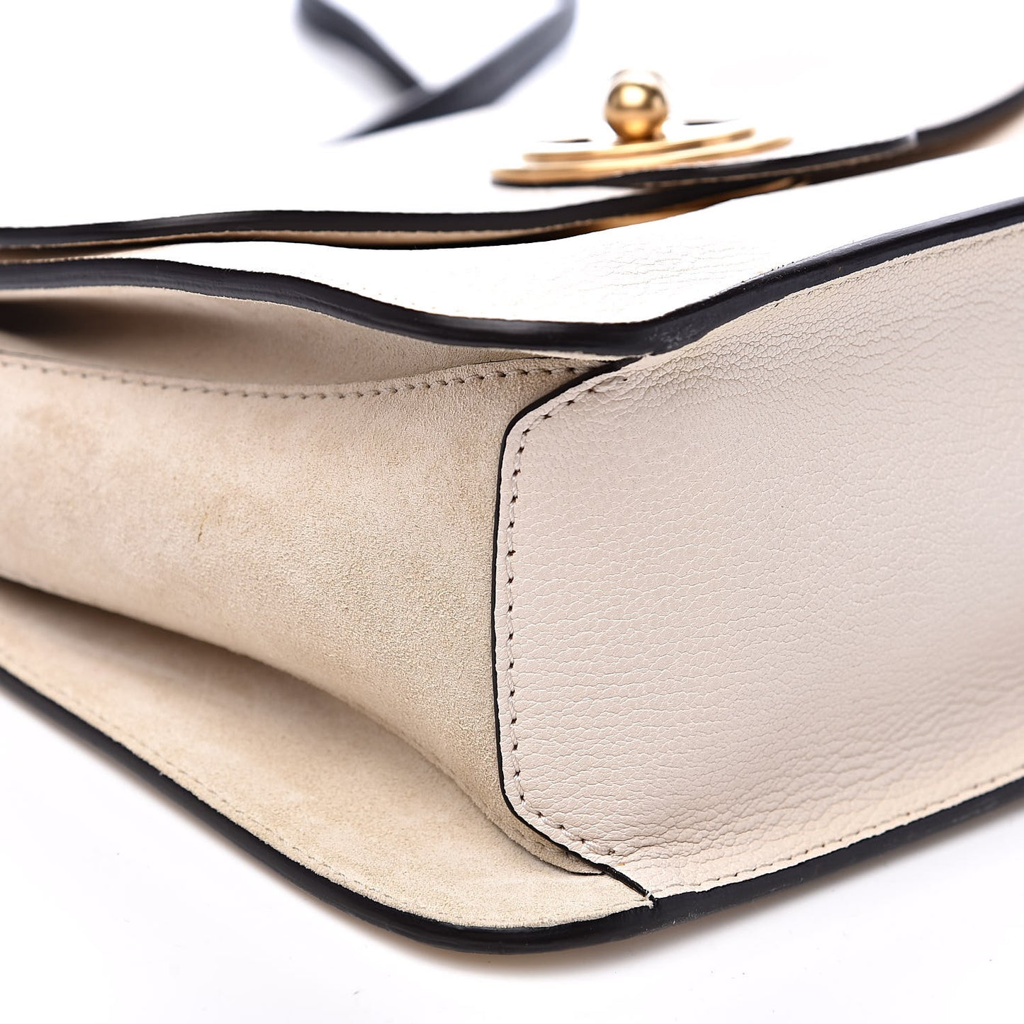Goatskin Medium Mily Shoulder Bag Off White