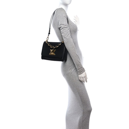 Louis Vuitton Epi Twist Braided Strap Shoulder Bag MM Black 3 of 9