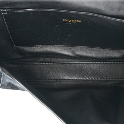Saint Laurent Smooth Calfskin Suede Medium Reversible Monogram Kate Satchel Black 5 of 11