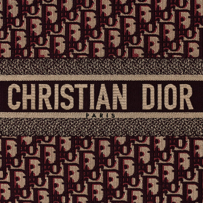 Christian Dior Oblique Large Book Tote Burgundy Multicolor 7 of 9