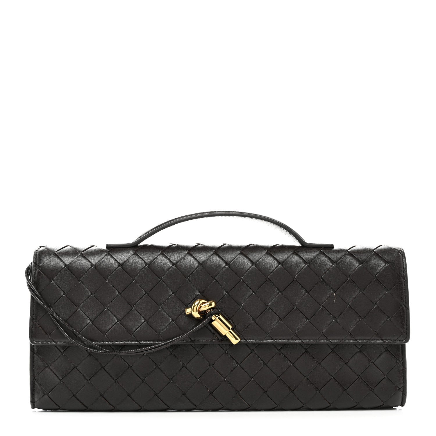 Bottega Veneta Nappa Intrecciato Long Andiamo Top Handle Clutch Fondant 1 of 7