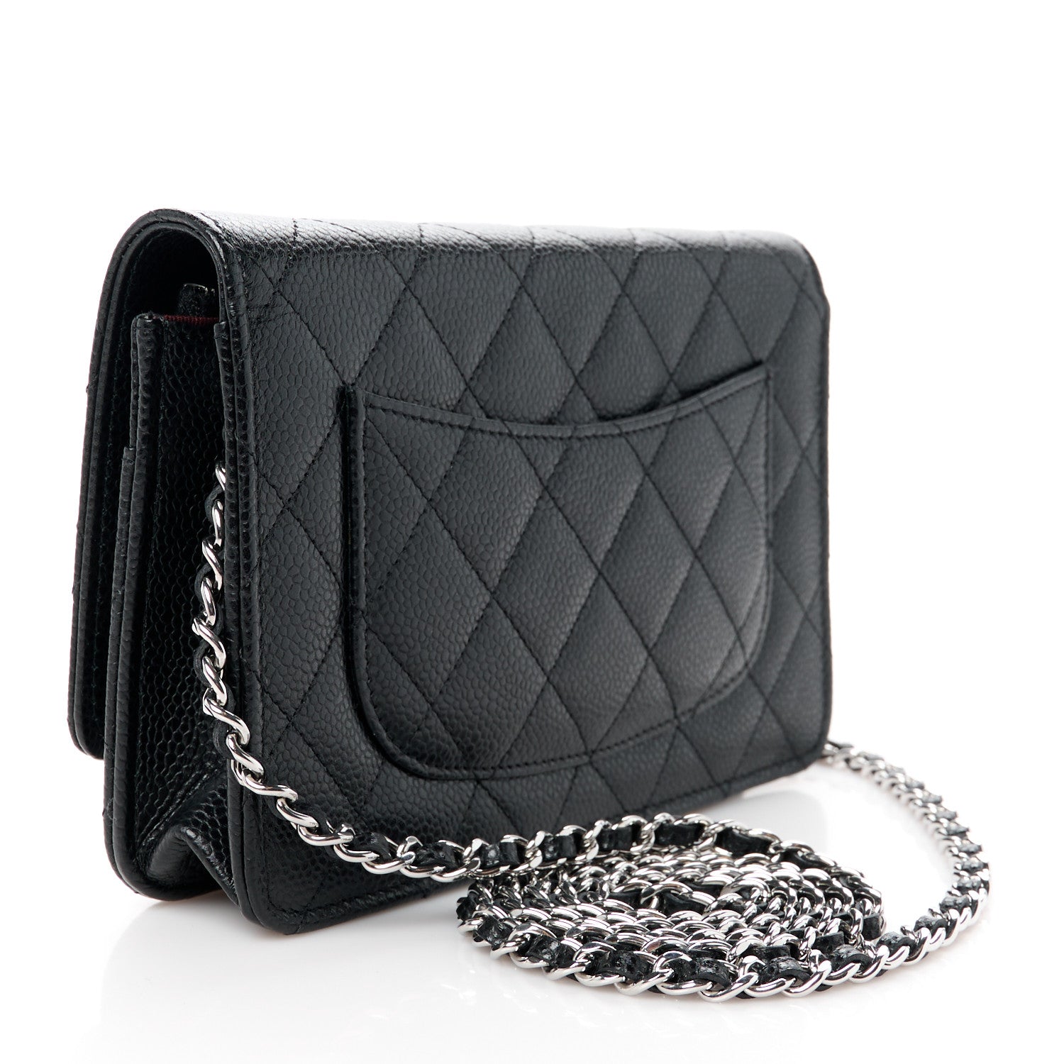 Chanel Caviar Quilted Wallet on Chain WOC Black 3 of 12