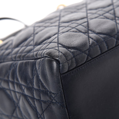 Christian Dior Lambskin Cannage Medium Lady Dior Navy Blue 8 of 21