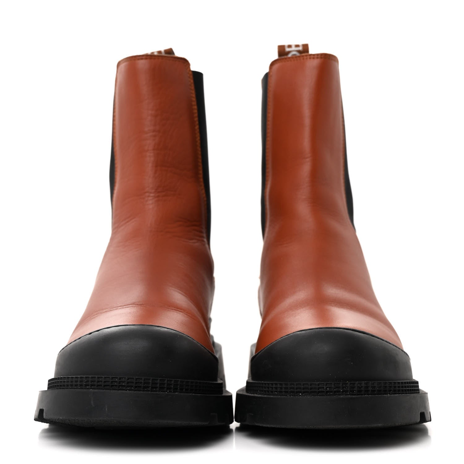 Loewe Calfskin Logo Chelsea Boots 38 Tan 3 of 9