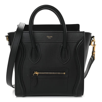 Celine Smooth Calfskin Nano Luggage Black 1 of 10