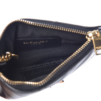 Saint Laurent Calfskin Matelasse Monogram Key Pouch Black 5 of 8