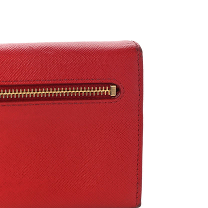 Prada Saffiano Fiocco Bow Continental Wallet Fuoco 12 of 13