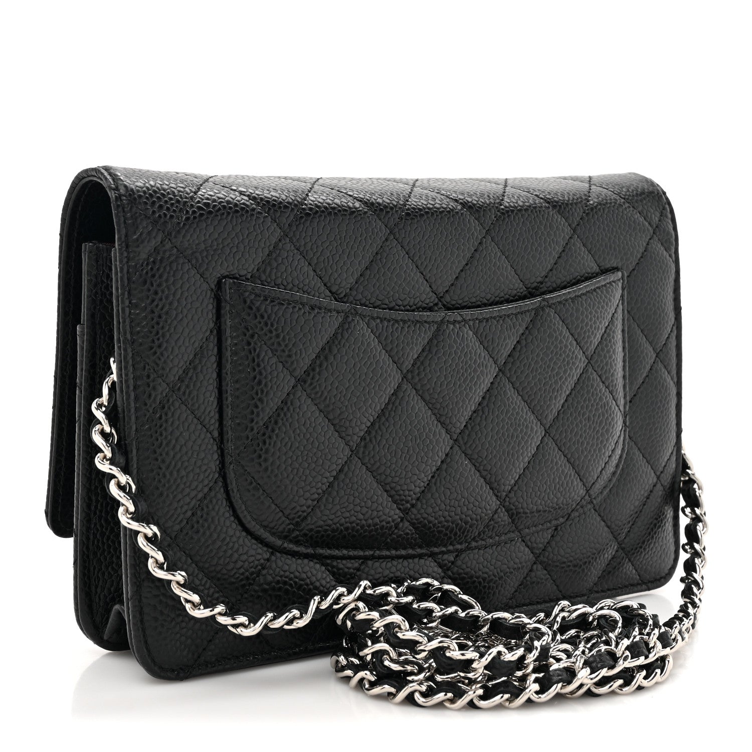 Chanel Caviar Quilted Wallet On Chain WOC Black 4 of 14