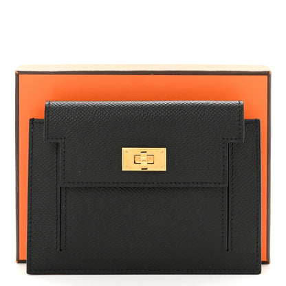 Hermes Epsom Kelly Pocket Compact Wallet Black 8 of 8
