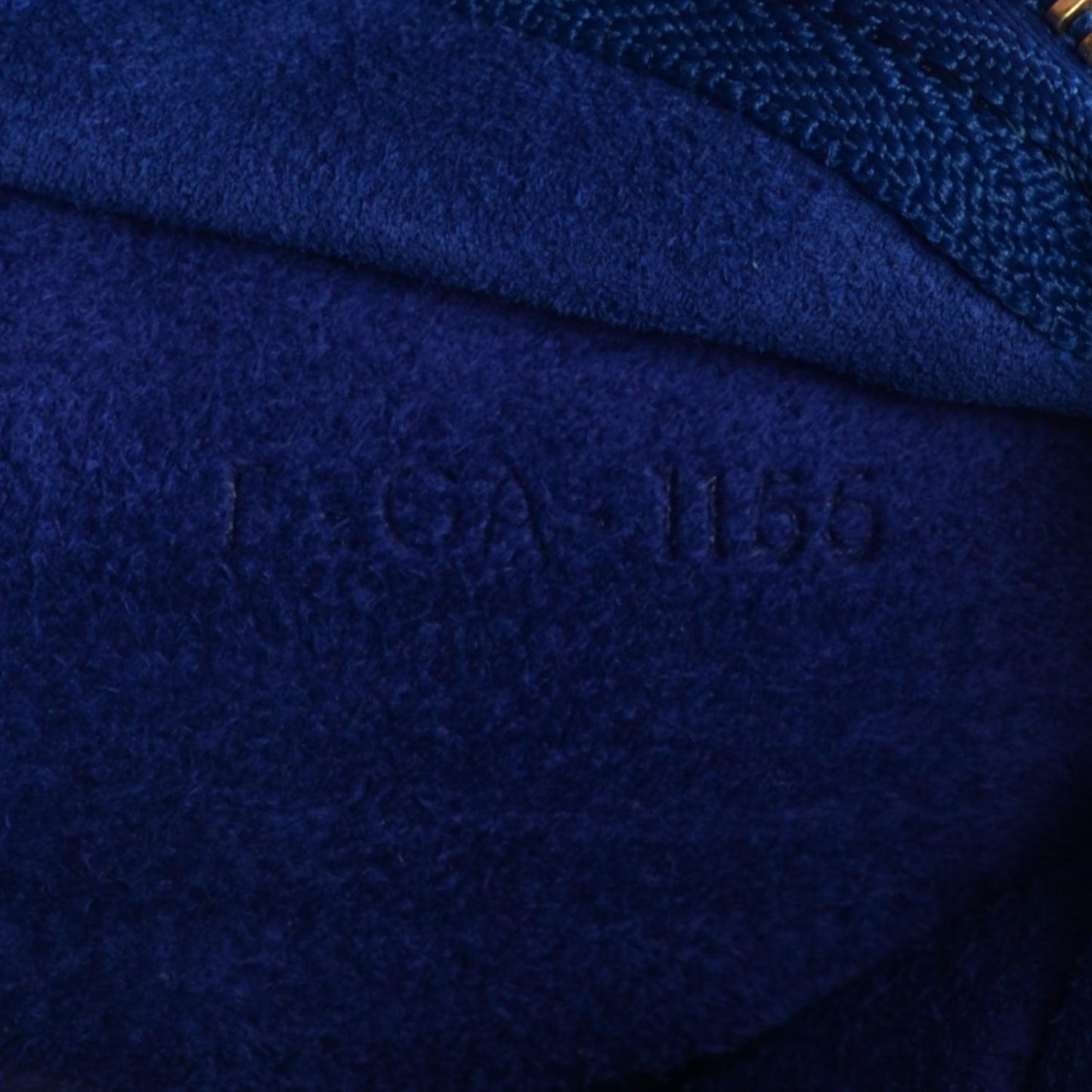 Bullhide Calfskin Medium Ring Bag Indigo