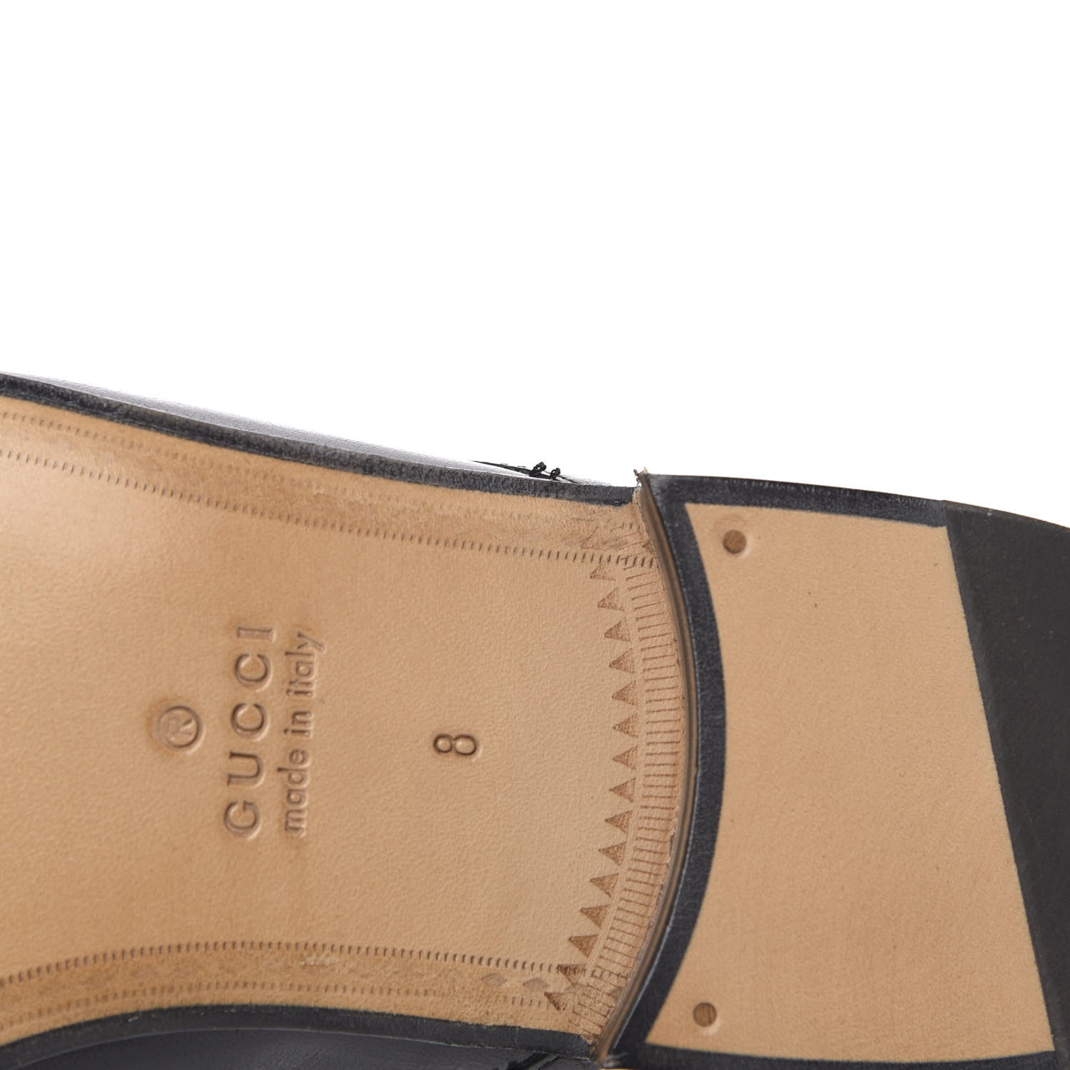 Gucci Goatskin Mens Horsebit Slippers 8 Black 9 of 10