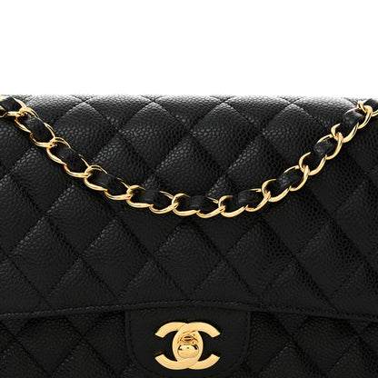 Chanel Caviar Quilted Medium Double Flap Black 8 of 11
