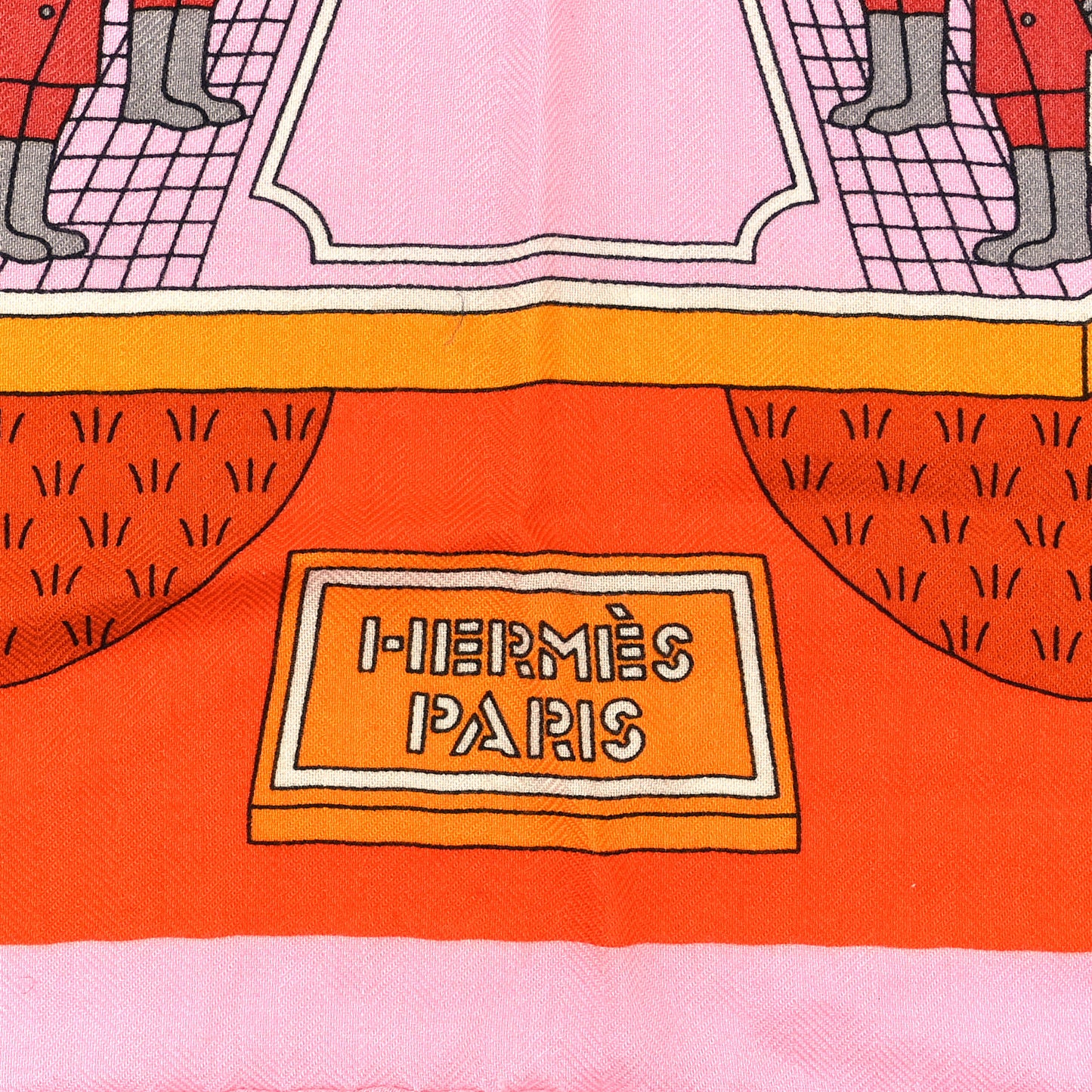 Cashmere Silk La Maison des Carres Shawl 140 Orange Rose Soleil