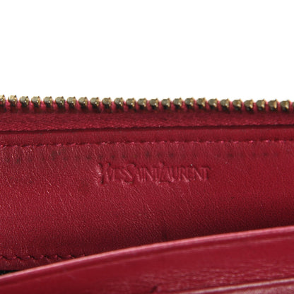Saint Laurent Patent Belle De Jour Zip Around Wallet Fuchsia 6 of 11