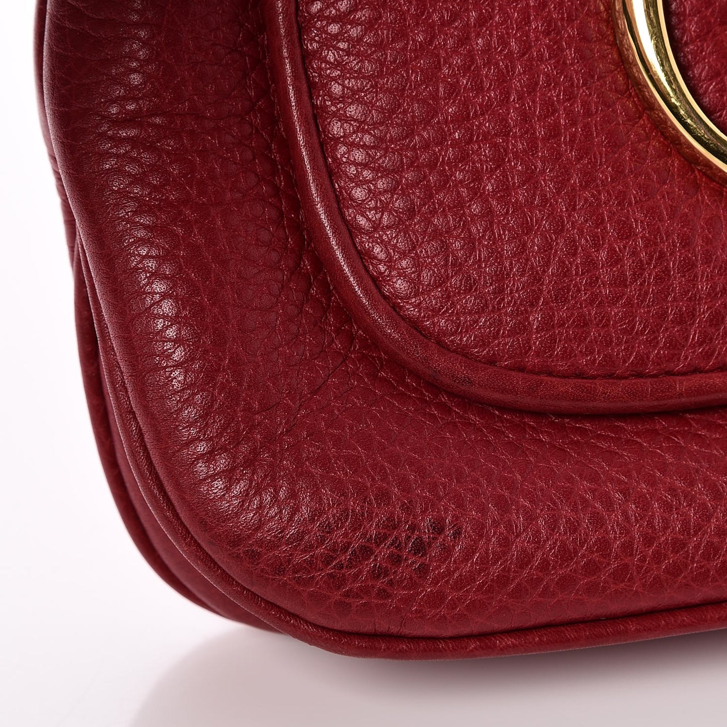 Pebbled Calfskin Small 1973 Chain Shoulder Bag Red