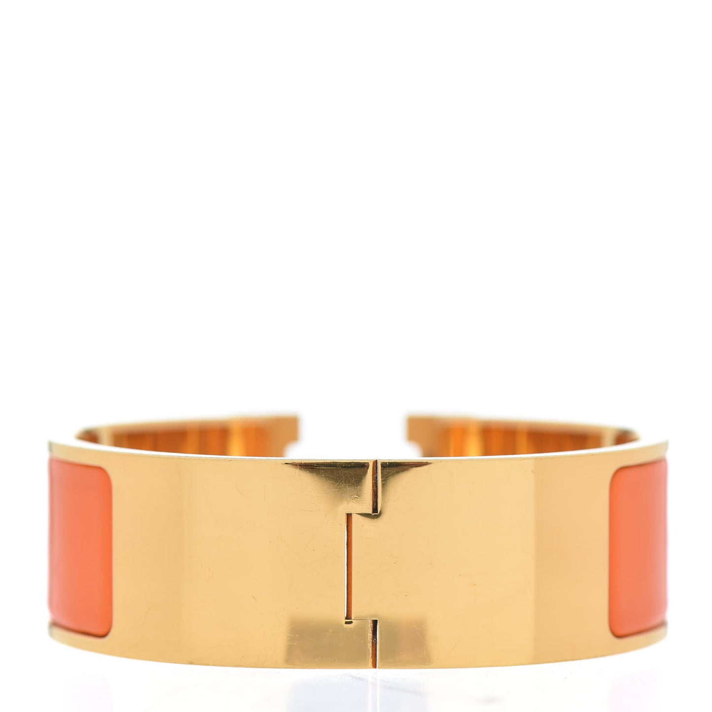 Enamel Wide Clic Clac H Bracelet PM Orange