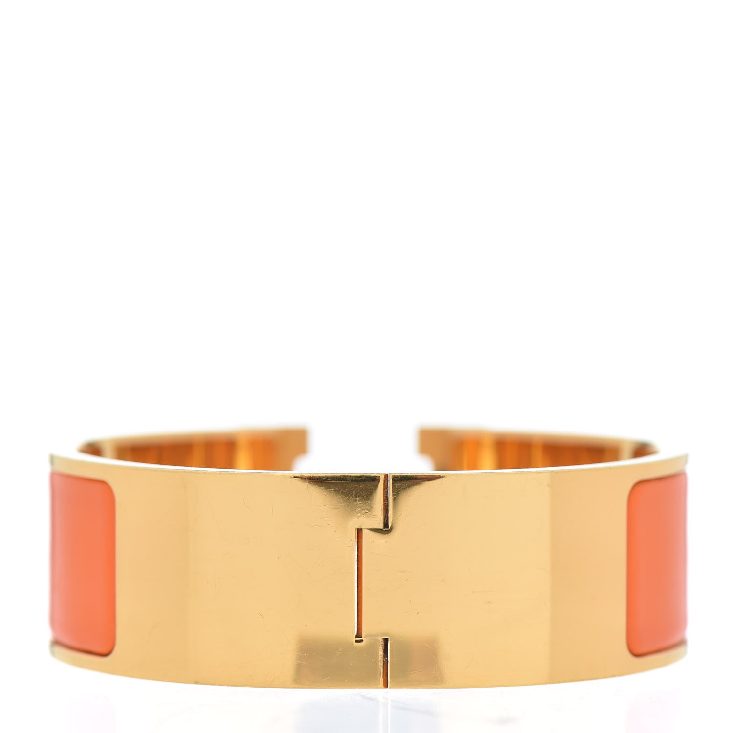 Hermes Enamel Wide Clic Clac H Bracelet PM Orange 3 of 4