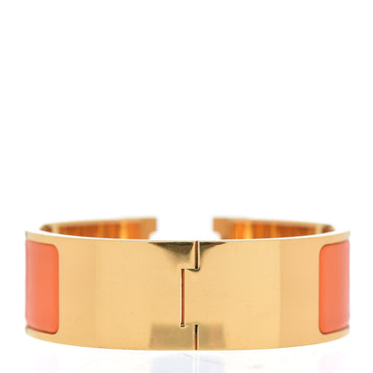 Hermes Enamel Wide Clic Clac H Bracelet PM Orange 3 of 4