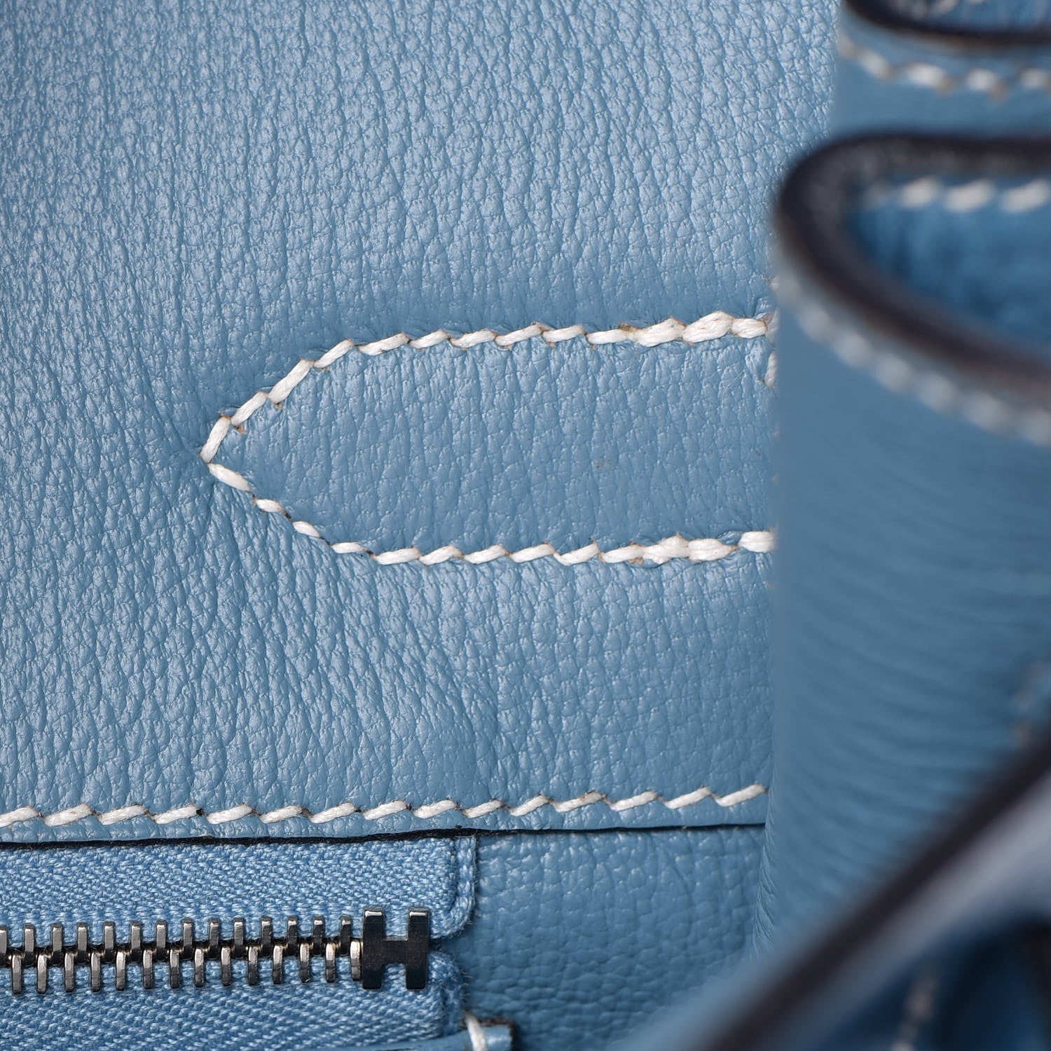 Hermes Taurillon Clemence Birkin 30 Blue Jean 30 of 40