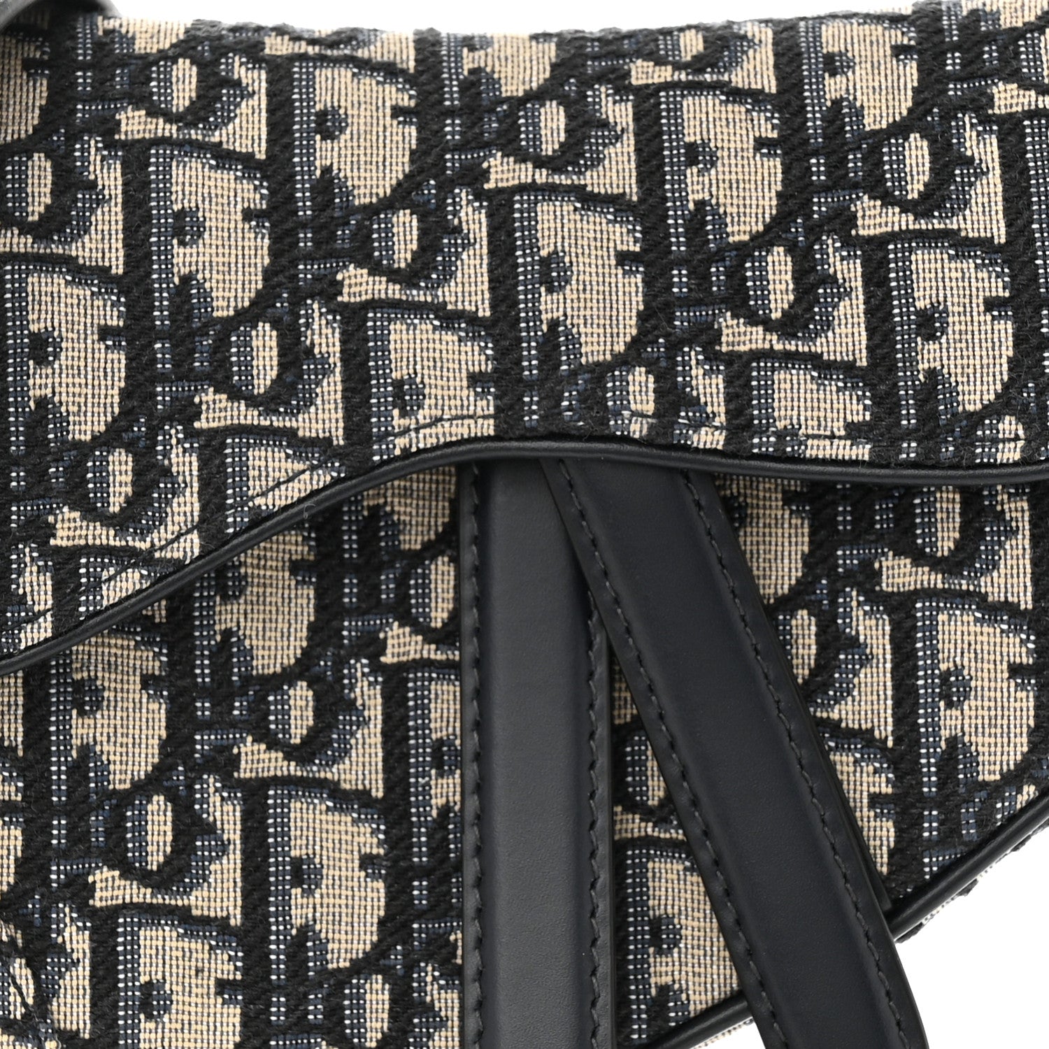 Christian Dior Oblique Mini Saddle Bag With Strap Blue 8 of 11